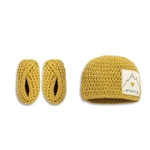 Demdaco Faith Can Move Mountains Hat & Booties Gift Set